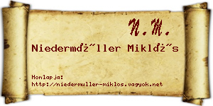 Niedermüller Miklós névjegykártya