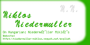 miklos niedermuller business card
